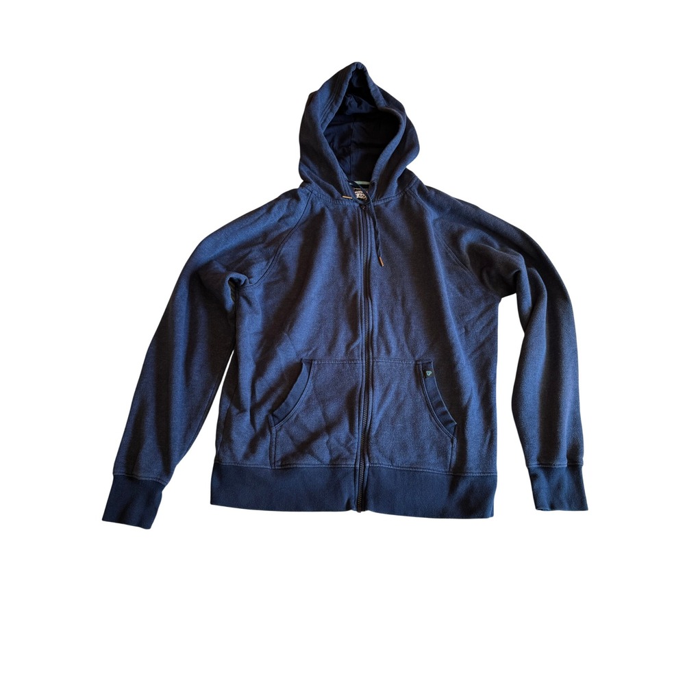 Pact Apparel Mens Organic Cotton Full Zip Hoodie Navy Blue Fleece Large